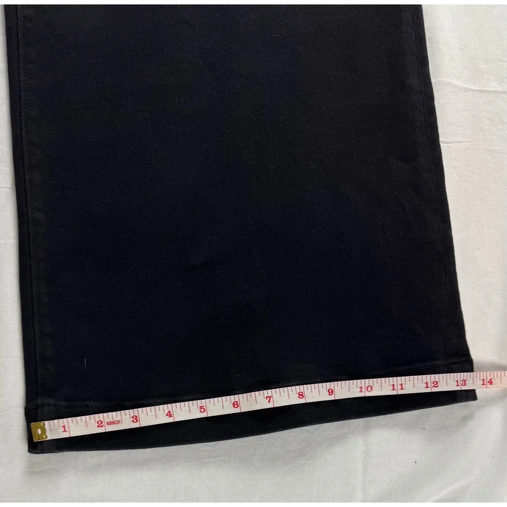 Ann Taylor The Trouser High Rise Wide Leg Black Denim Jeans Size 16 NWT - Picture 14 of 16